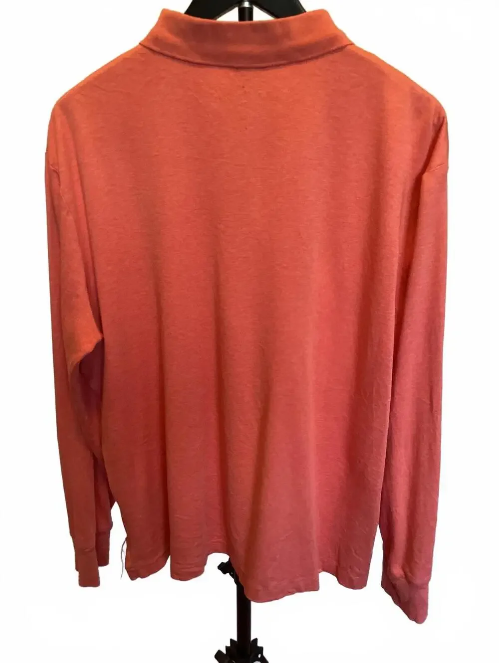Polo Ralph Lauren Salmon Pink Long Sleeve Polo Size Large